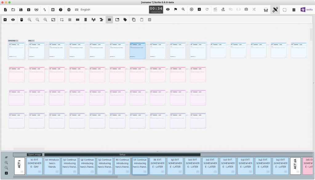Stacking Index Cards Scrite