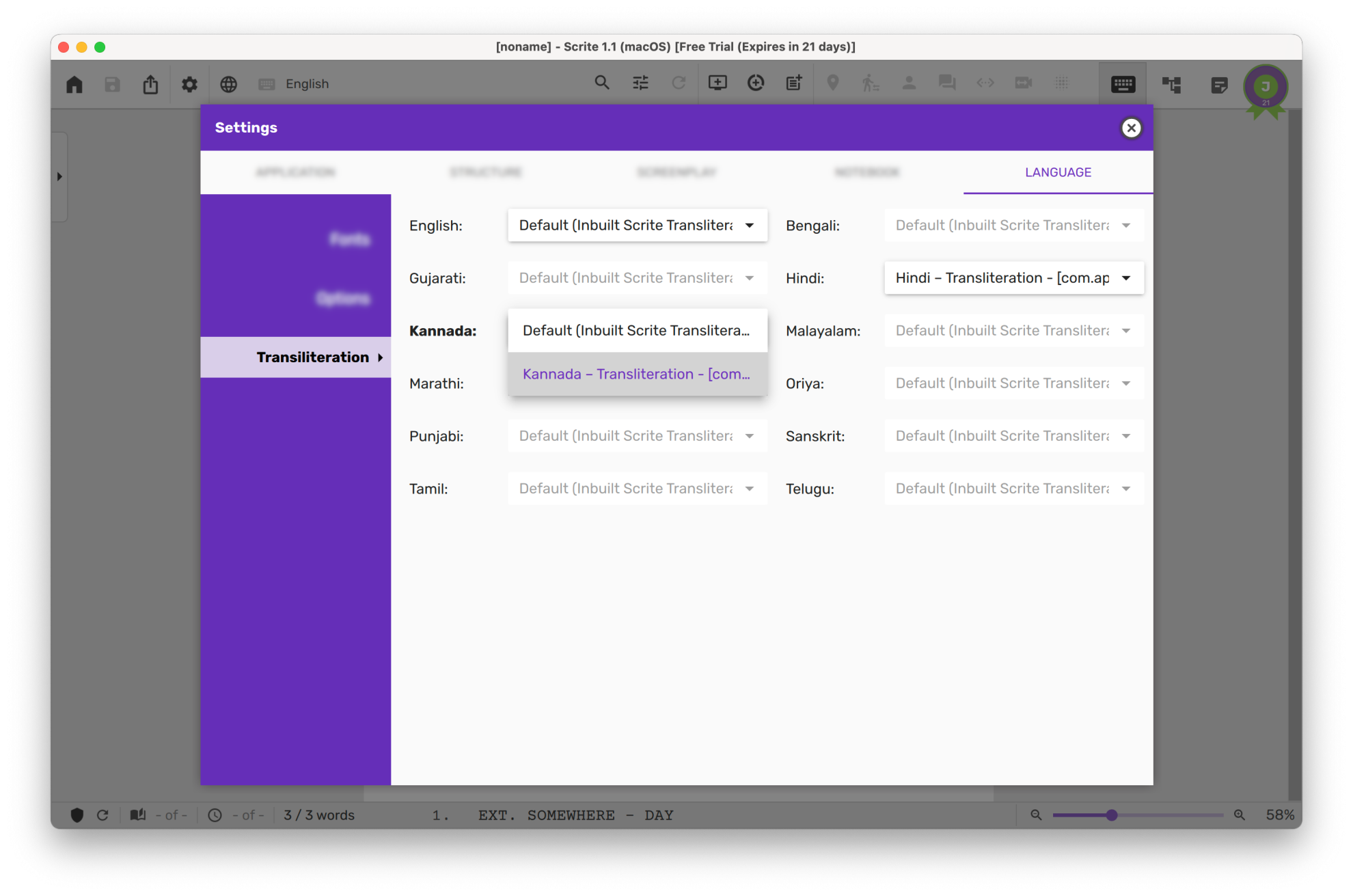 Typing In Multiple Languages » Scrite